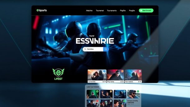 situs e-sports online dengan tampilan modern